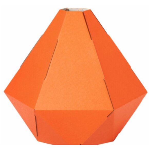 🍒 New - IKEA 2X JOXTORP Lampshade Geo Origami Prism Design Orange - Picture 5 of 6